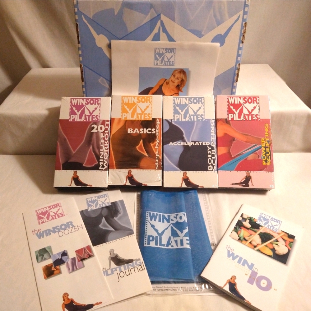 VINTAGE DAISY FUENTES TOTAL BODY SCULPTING 4 VHS SET WITH SCUPLTING BAND